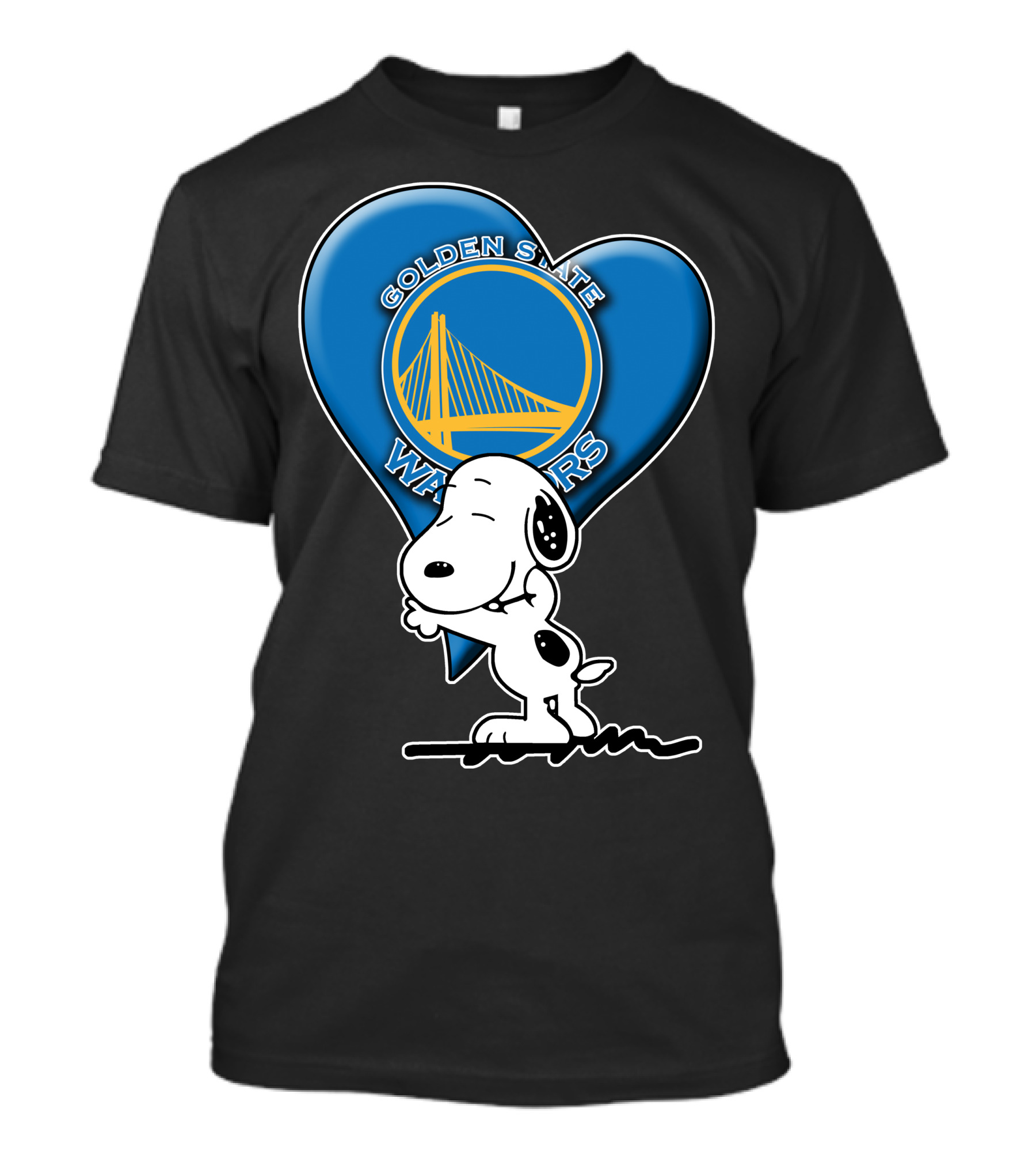 Snoopy Heart Golden State Warriors T-Shirt