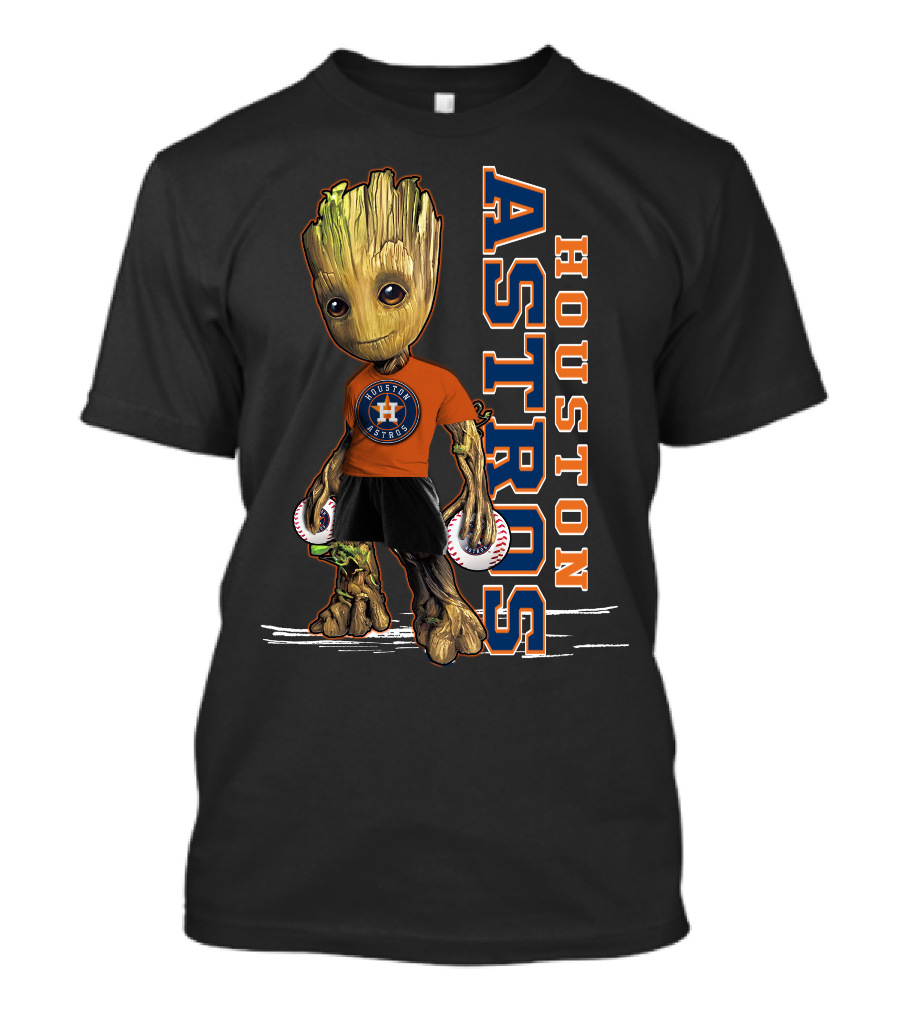 Groot Houston Astros Baseball Team Fan Character T-Shirt
