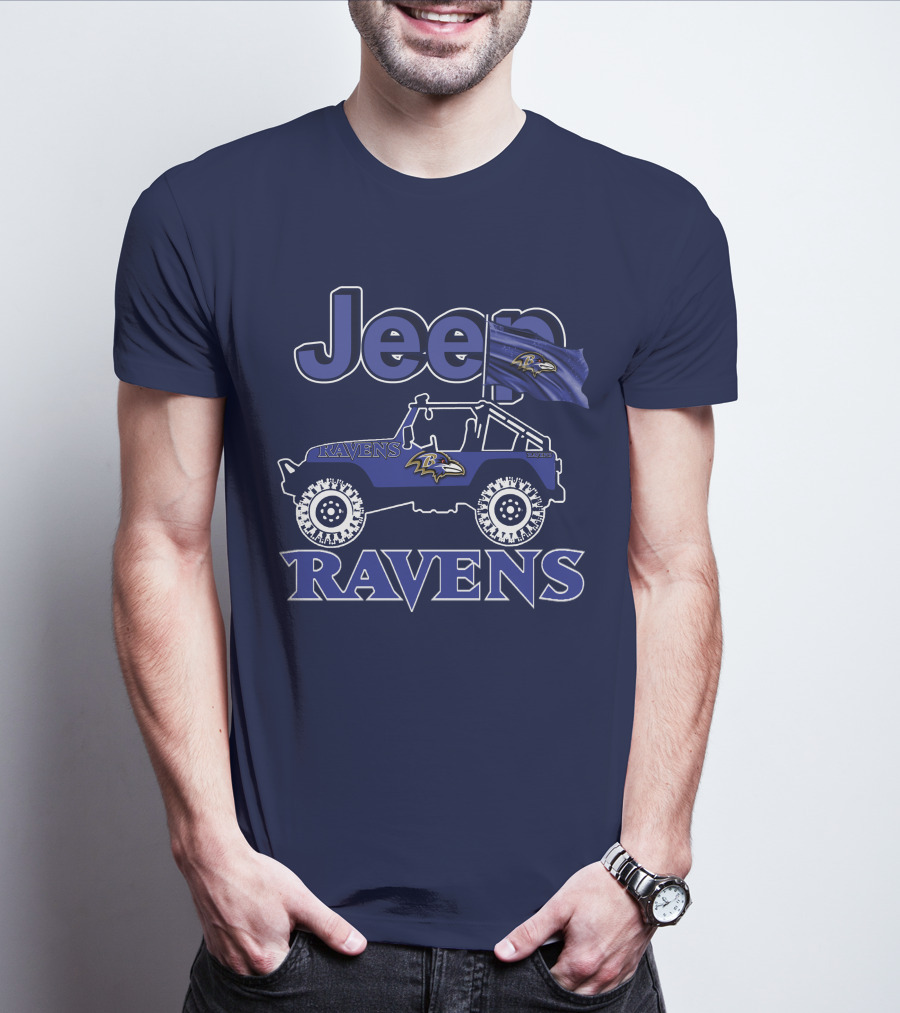 Jeep Ravens Baltimore Football Fan T-Shirt
