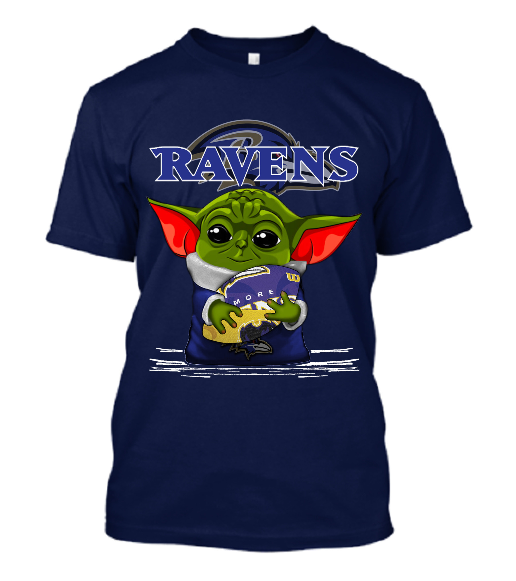 Yoda Holding Baltimore Ravens Football Ravens T-Shirt
