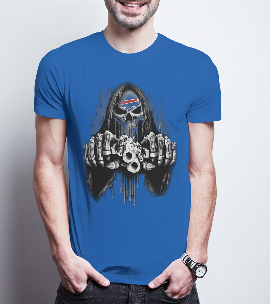 Buffalo Bills Mafia Grim Reaper Gunslinger T-Shirt