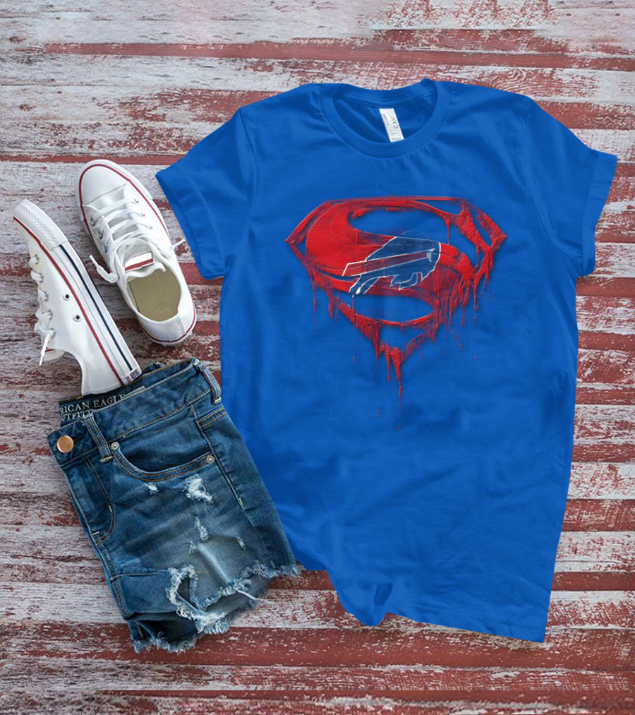Buffalo Bills Superman Logo Fusion T-Shirt