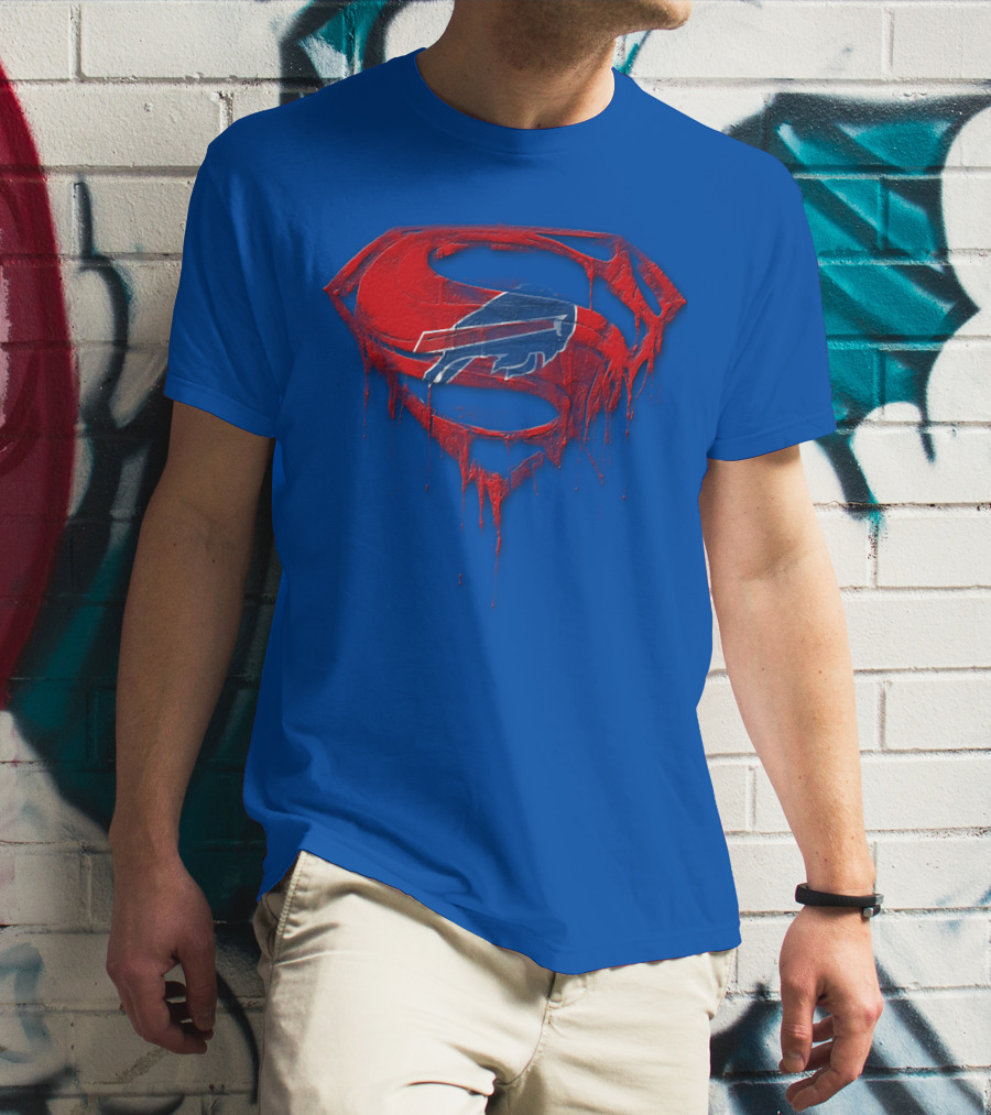 Buffalo Bills Superman Logo Fusion T-Shirt