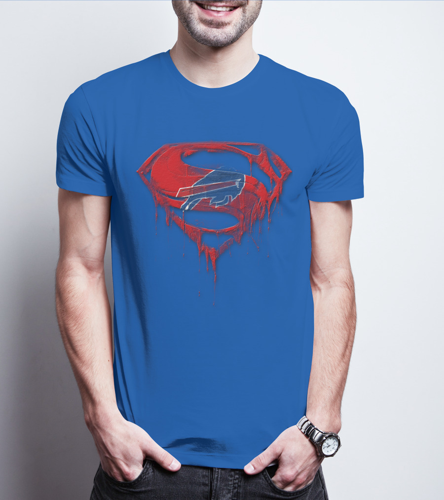 Buffalo Bills Superman Logo Fusion T-Shirt