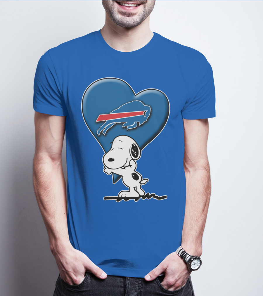 Snoopy Hugging Heart Buffalo Bills T-Shirt
