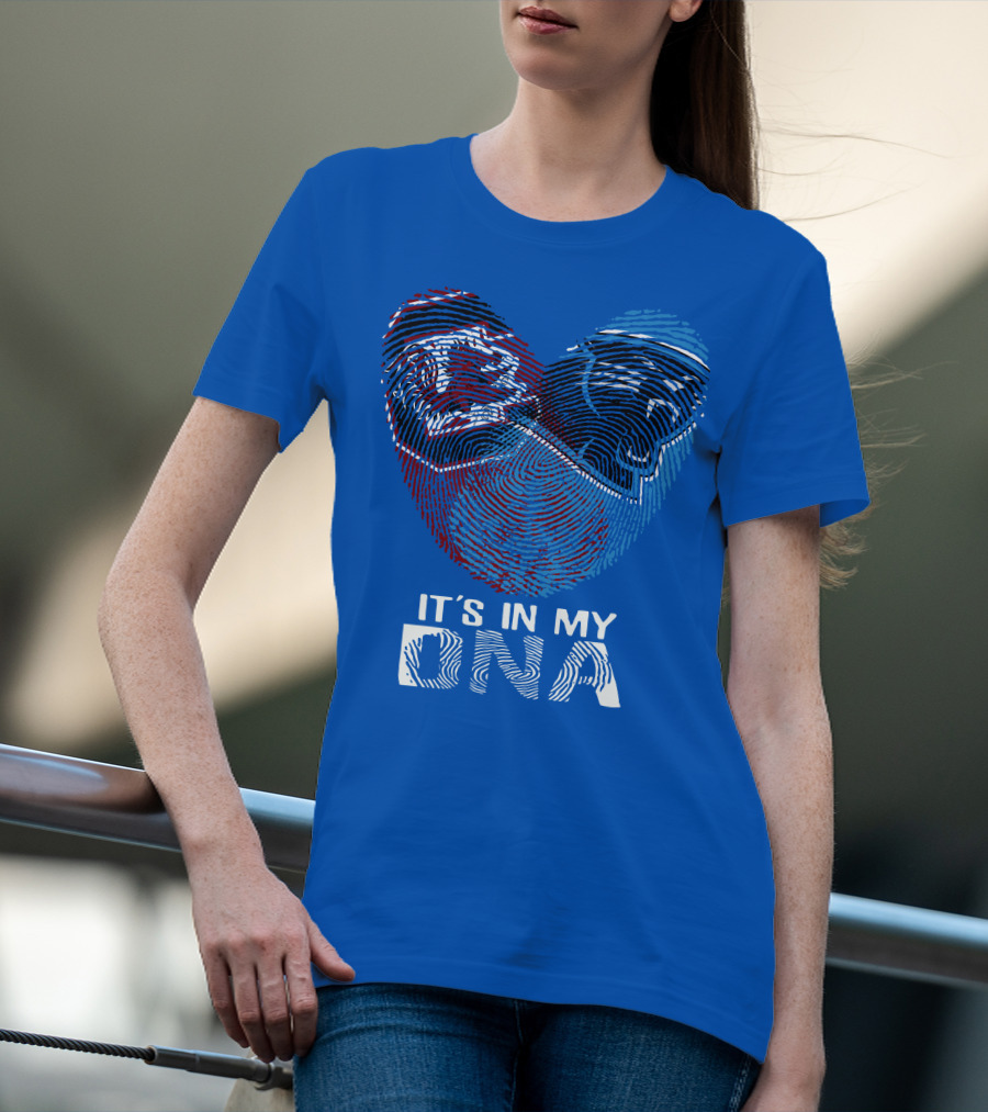 Carolina Panthers It's In My Dna Fingerprint Print T-Shirt