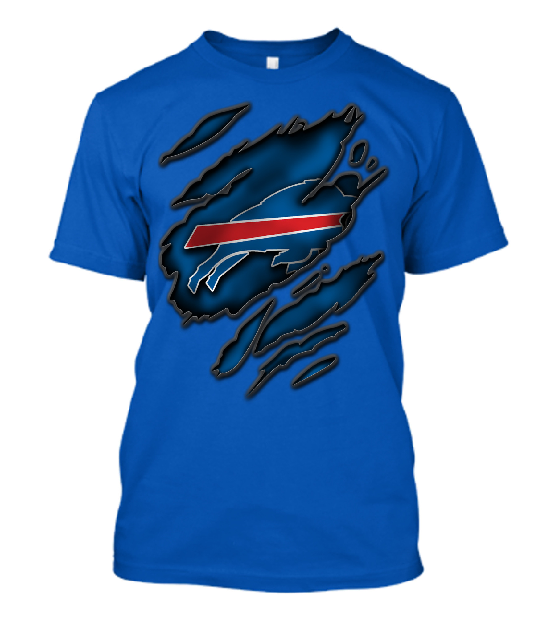 Torn Buffalo Bills Scratched T-Shirt