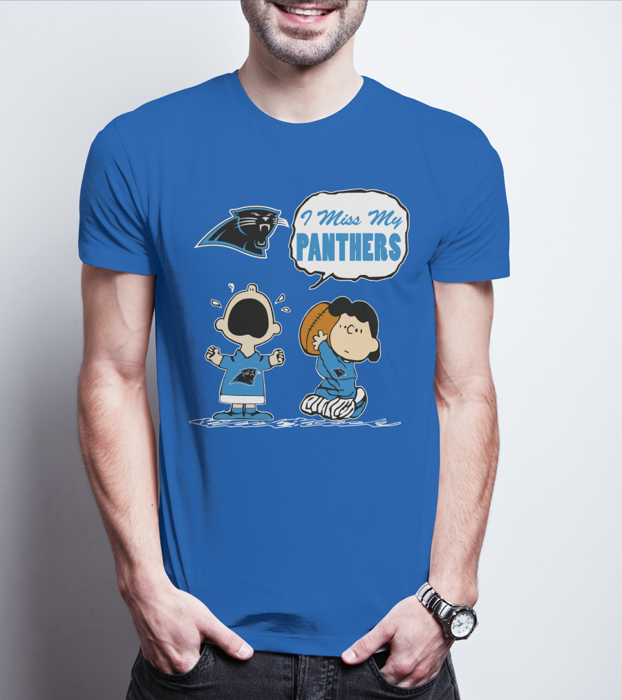 Carolina Panthers I Miss My Panthers Peanuts Football Fan T-Shirt