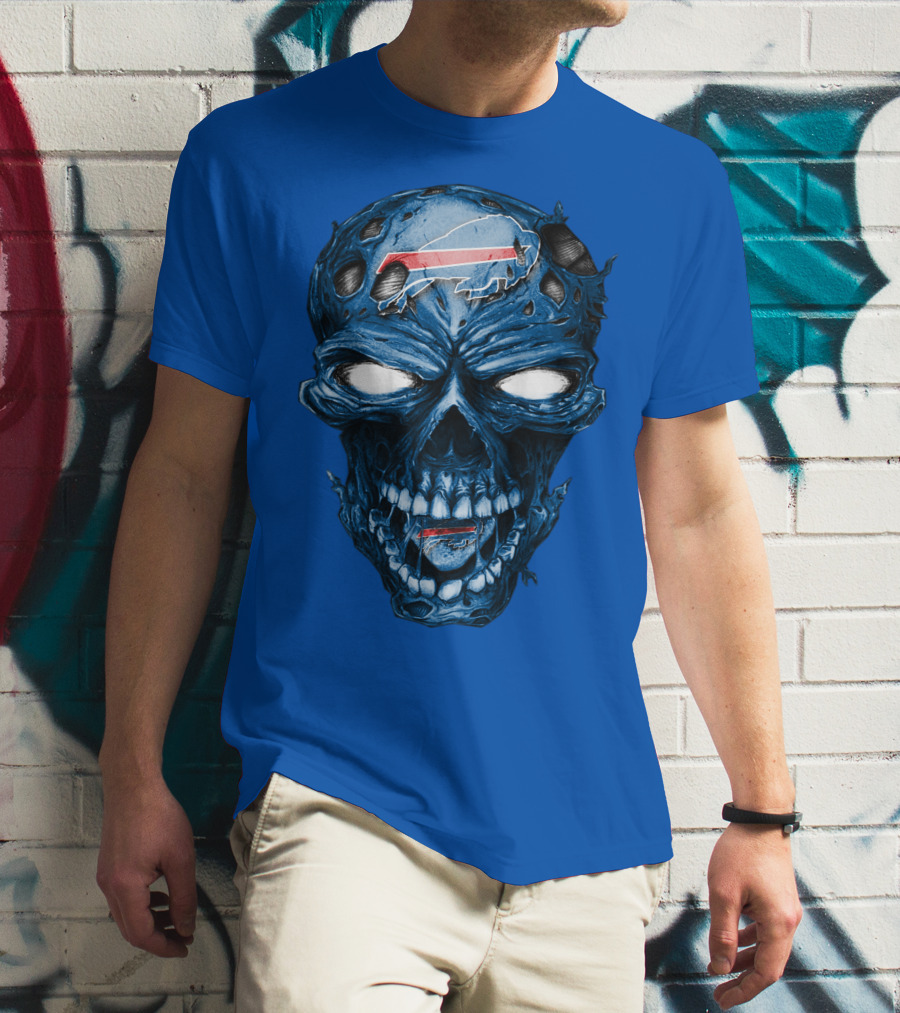 Buffalo Bills Skull Logo Horror T-Shirt