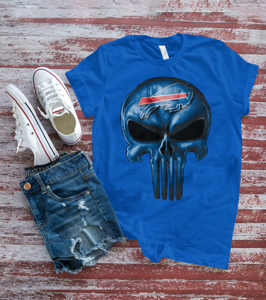Buffalo Bills Skull Punisher T-Shirt