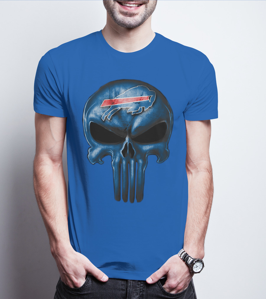 Buffalo Bills Skull Punisher T-Shirt