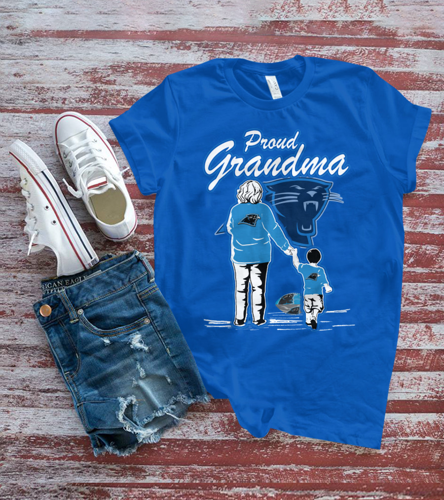 Proud Grandma Carolina Panthers Football Family Connections T-Shirt