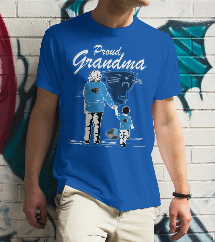 Proud Grandma Carolina Panthers Football Family Connections T-Shirt