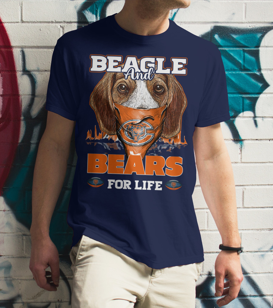 BEAGLE AND BEARS FOR LIFE CHICAGO BEARS T-Shirt