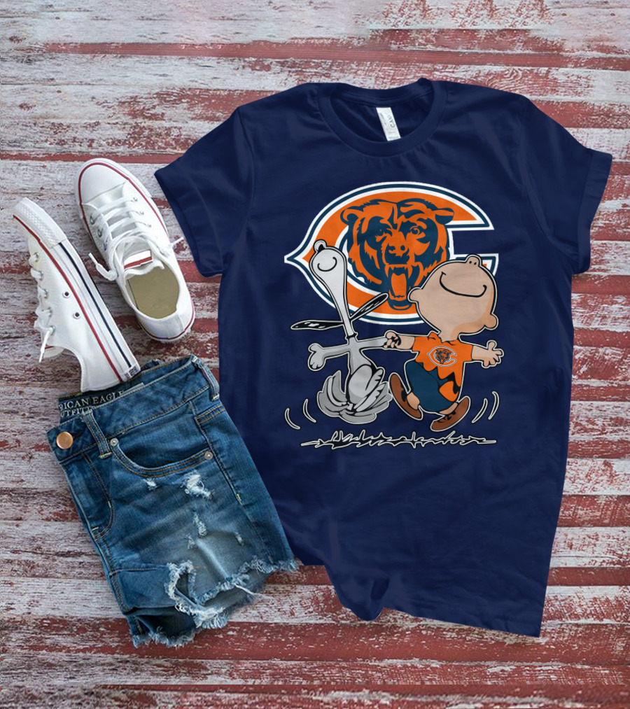 Chicago Bears Peanuts Character Celebration T-Shirt
