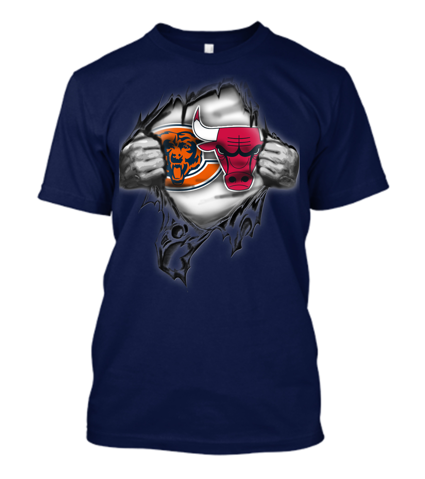 Chicago Bears 60 Bulls Logo Crossover T-Shirt