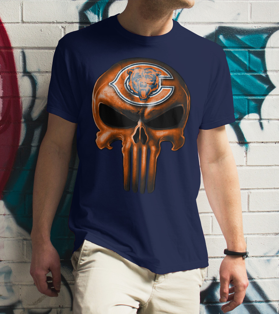 Skull Chicago Bears T-Shirt