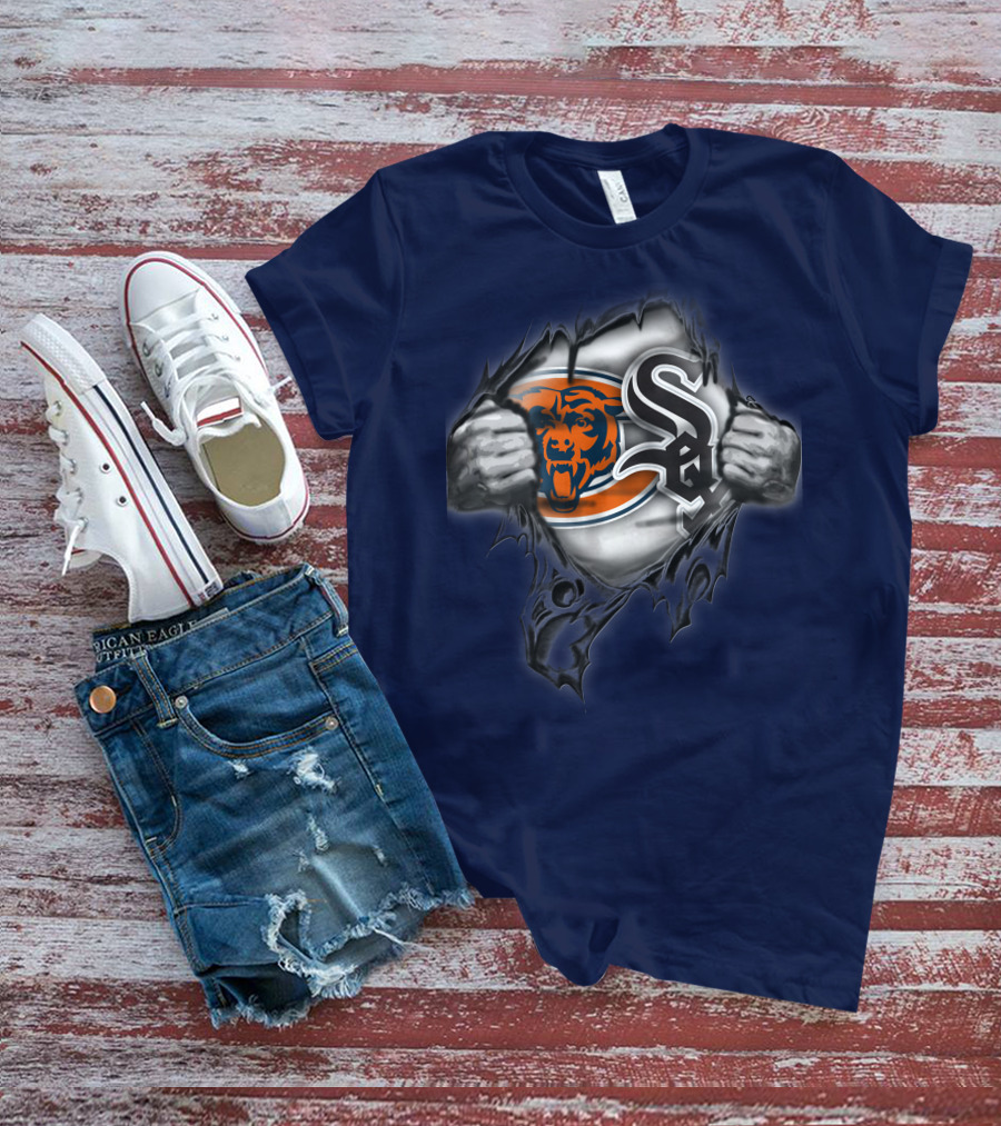 Chicago Bears White Sox Fan Crossover 63 T-Shirt