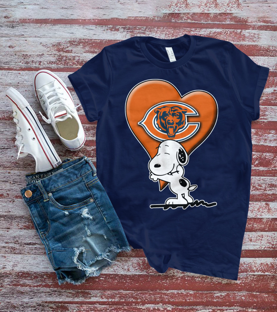 Snoopy Heart Chicago Bears NFL Fan T-Shirt