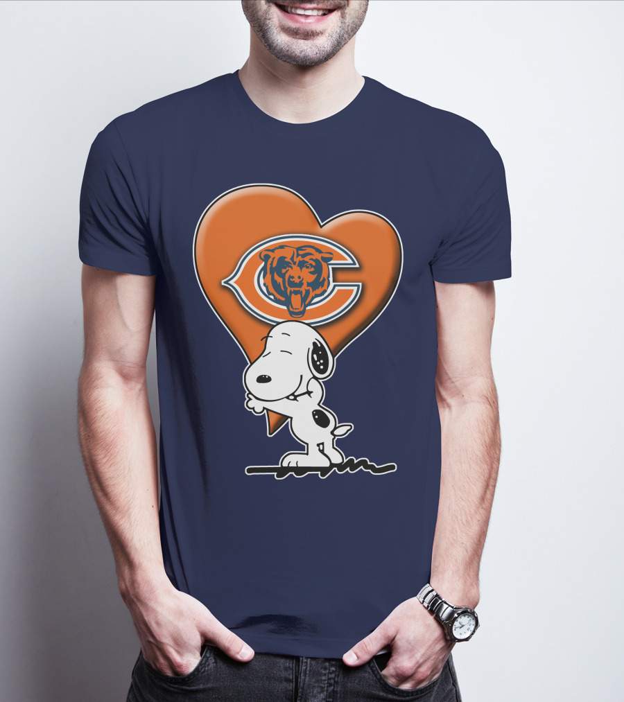 Snoopy Heart Chicago Bears NFL Fan T-Shirt
