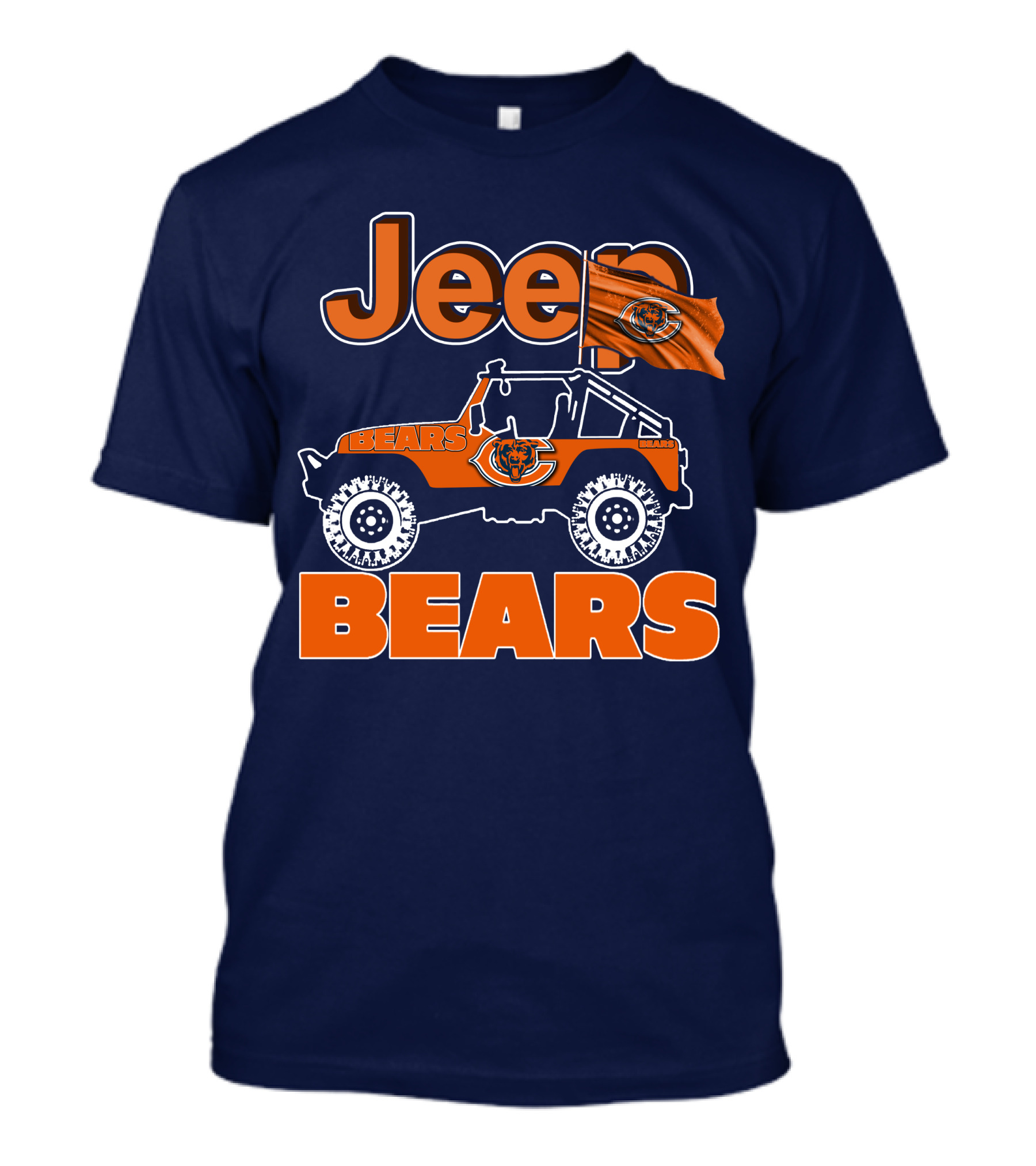 Jeep Chicago Bears Off-Road Enthusiast Fan Gear T-Shirt