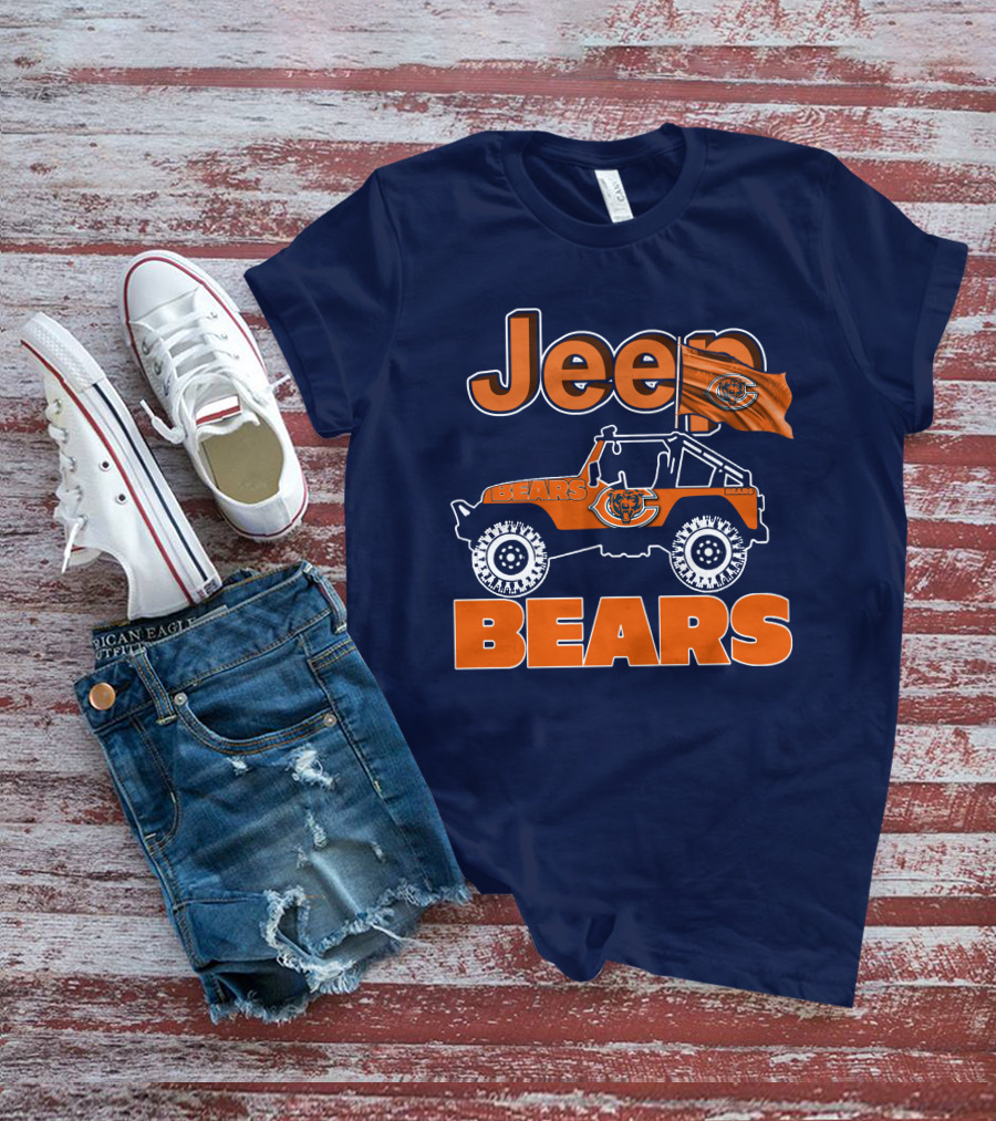 Jeep Chicago Bears Off-Road Enthusiast Fan Gear T-Shirt