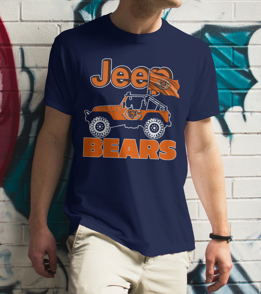 Jeep Chicago Bears Off-Road Enthusiast Fan Gear T-Shirt