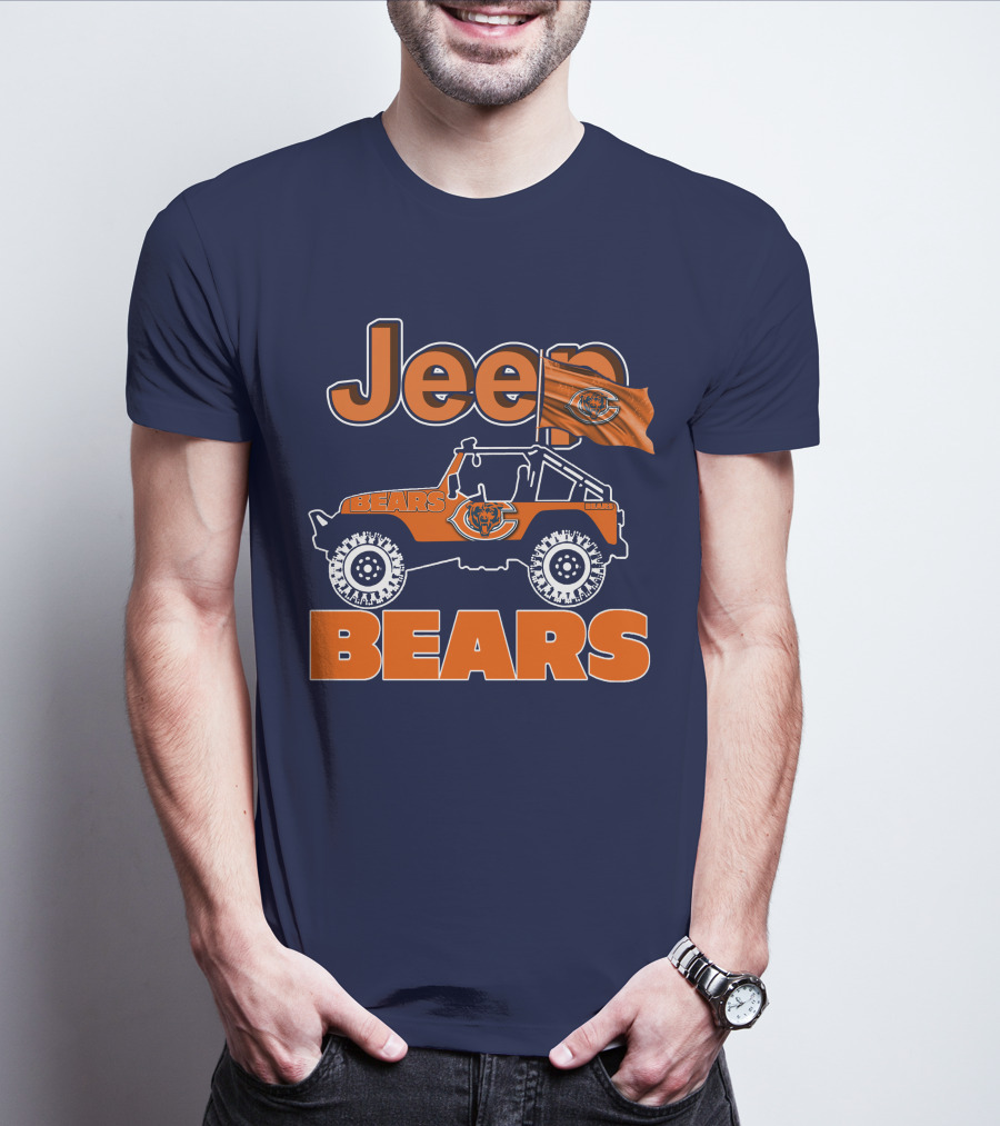 Jeep Chicago Bears Off-Road Enthusiast Fan Gear T-Shirt