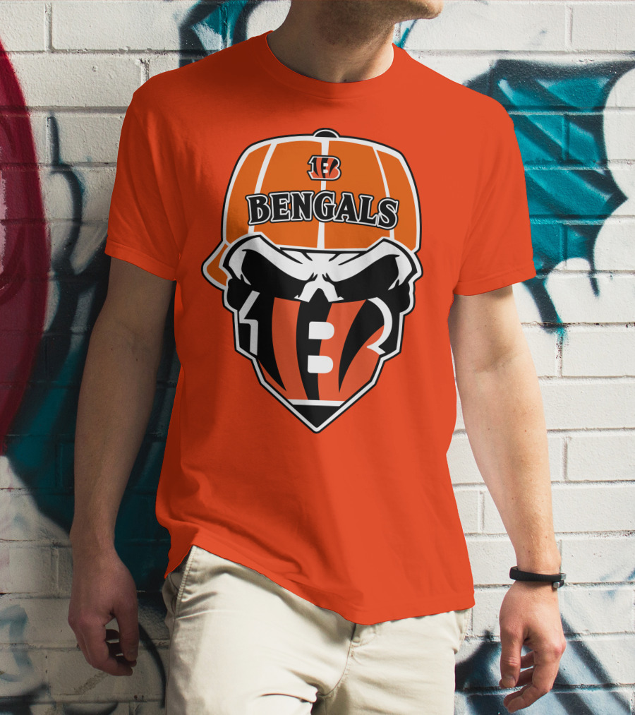 Cincinnati Bengals 37 Nfl Skull Cap T-Shirt