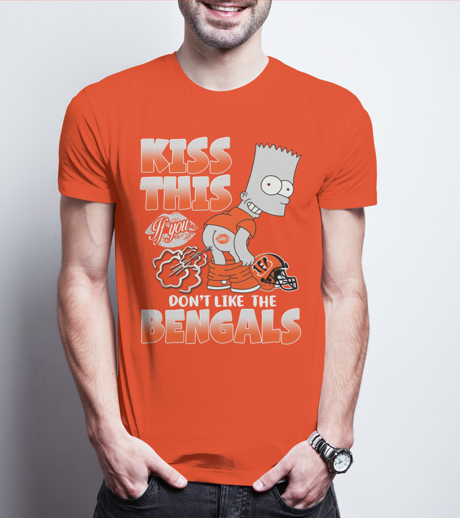 Bart Simpson Kiss This If You Don't Like The Bengals T-Shirt
