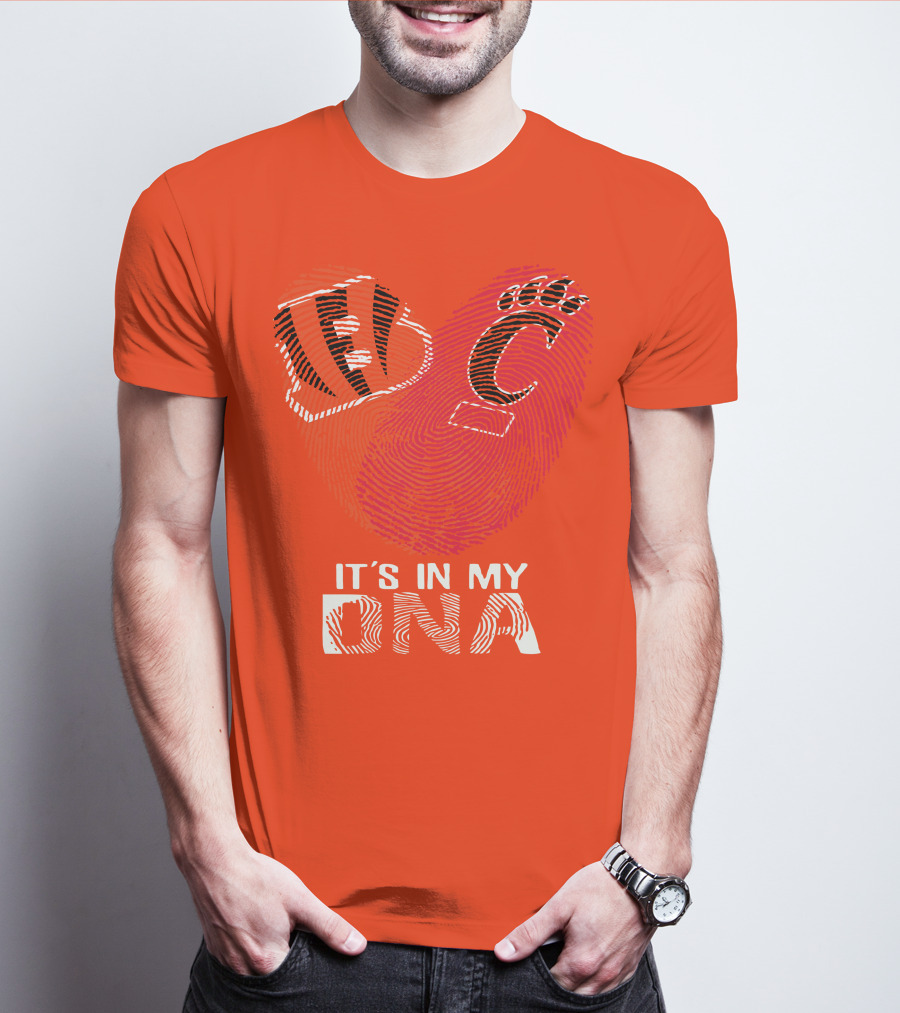 Cincinnati Bengals It's In My Dna Football Fan Heart T-Shirt