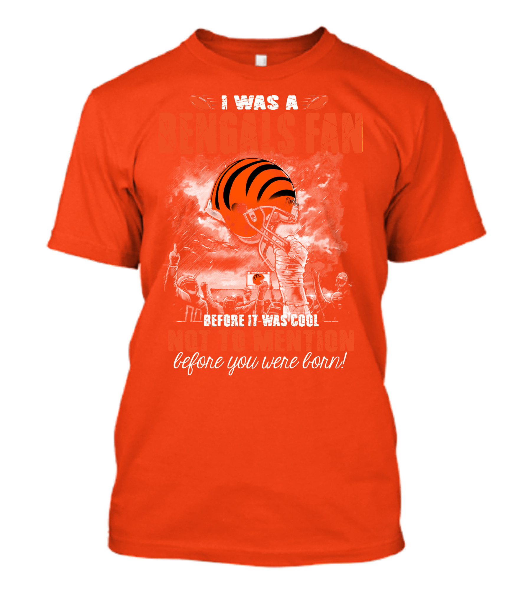 Cincinnati Bengals Fan Before It Was Cool Helmet T-Shirt