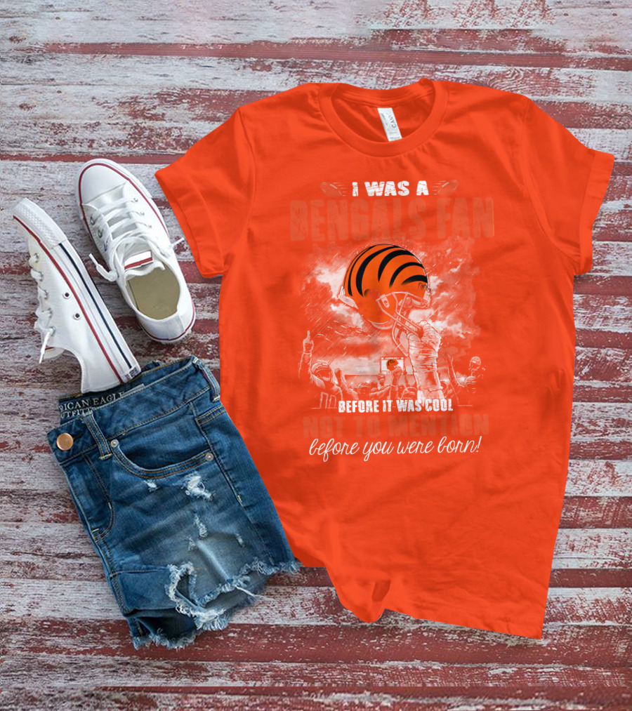 Cincinnati Bengals Fan Before It Was Cool Helmet T-Shirt