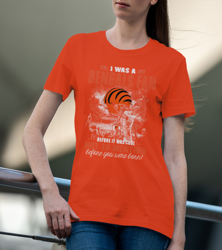 Cincinnati Bengals Fan Before It Was Cool Helmet T-Shirt