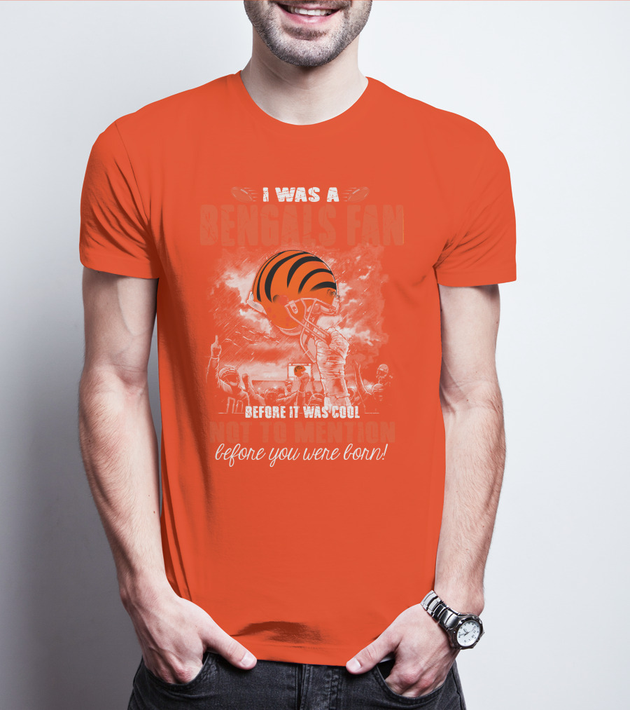 Cincinnati Bengals Fan Before It Was Cool Helmet T-Shirt