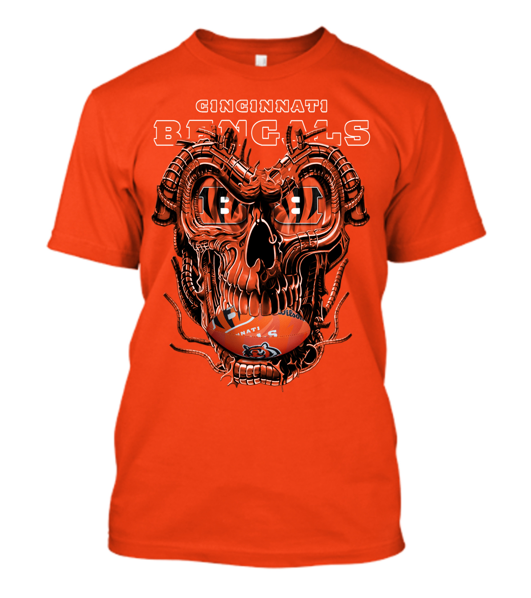 CINCINNATI BENGALS Dragonskull Football T-Shirt