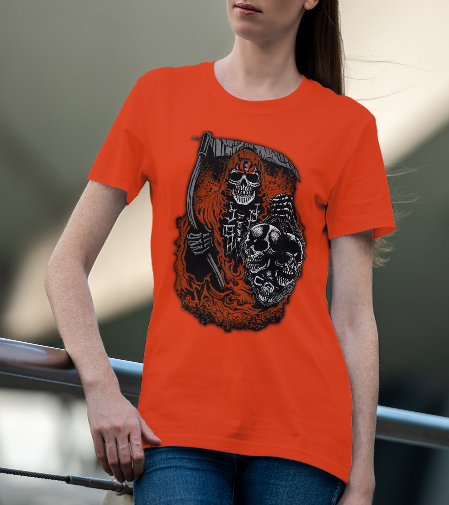 Cincinnati Bengals Reaper Skull T-Shirt