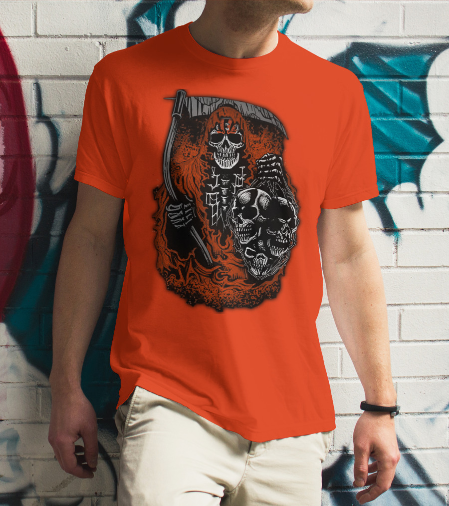Cincinnati Bengals Reaper Skull T-Shirt