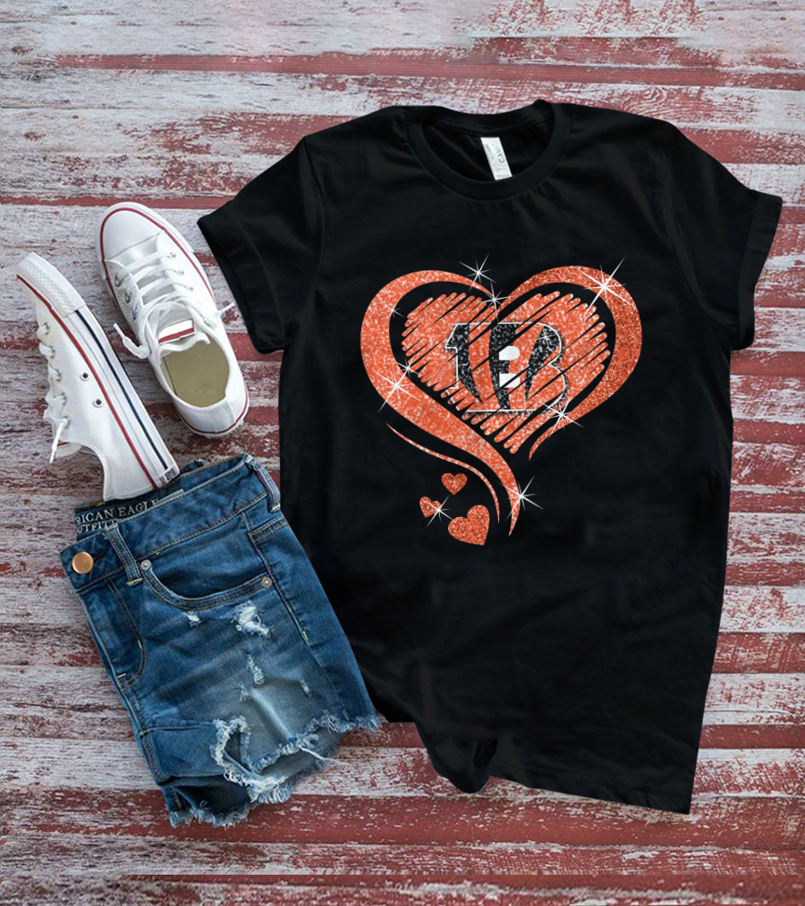 Heart 13 Cincinnati Bengals T-Shirt