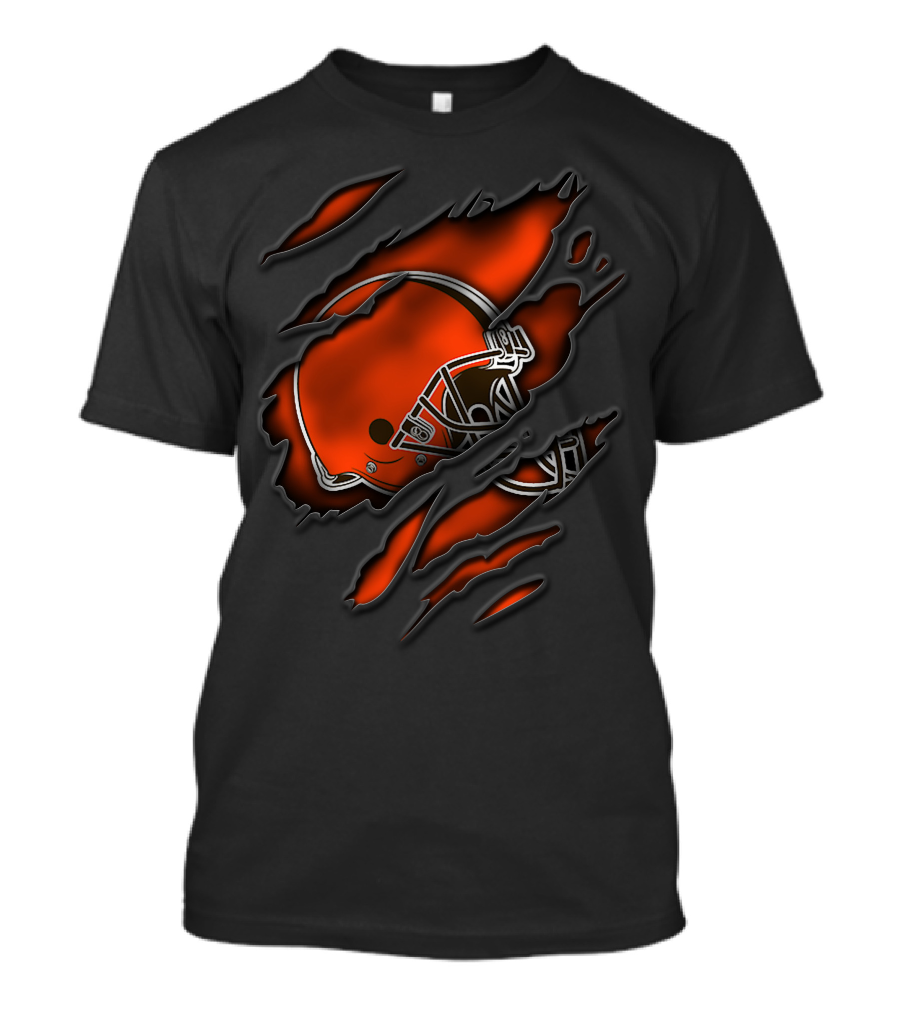 Torn Cleveland Browns Helmet T-Shirt