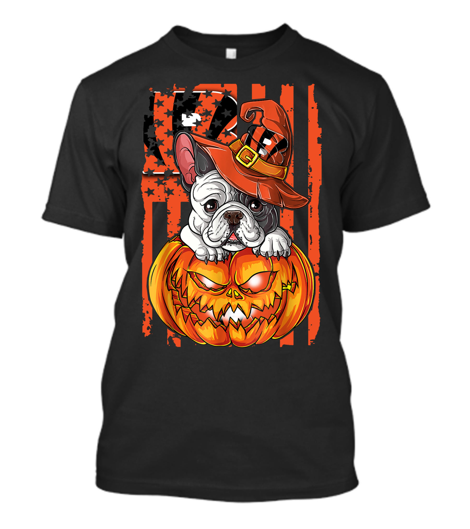 Hlw Bulldog Halloween Pumpkin Cincinnati Bengals T-Shirt