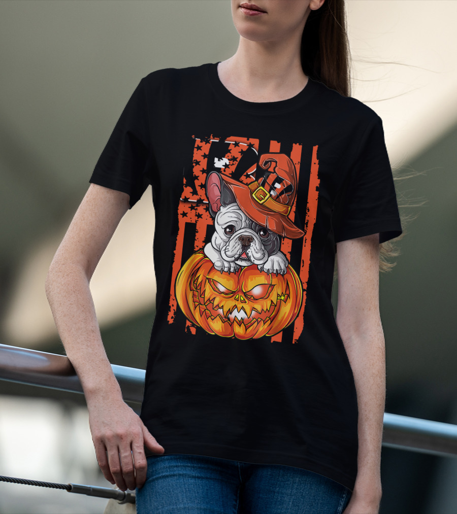 Hlw Bulldog Halloween Pumpkin Cincinnati Bengals T-Shirt