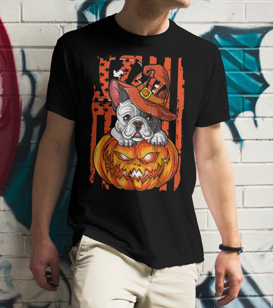 Hlw Bulldog Halloween Pumpkin Cincinnati Bengals T-Shirt