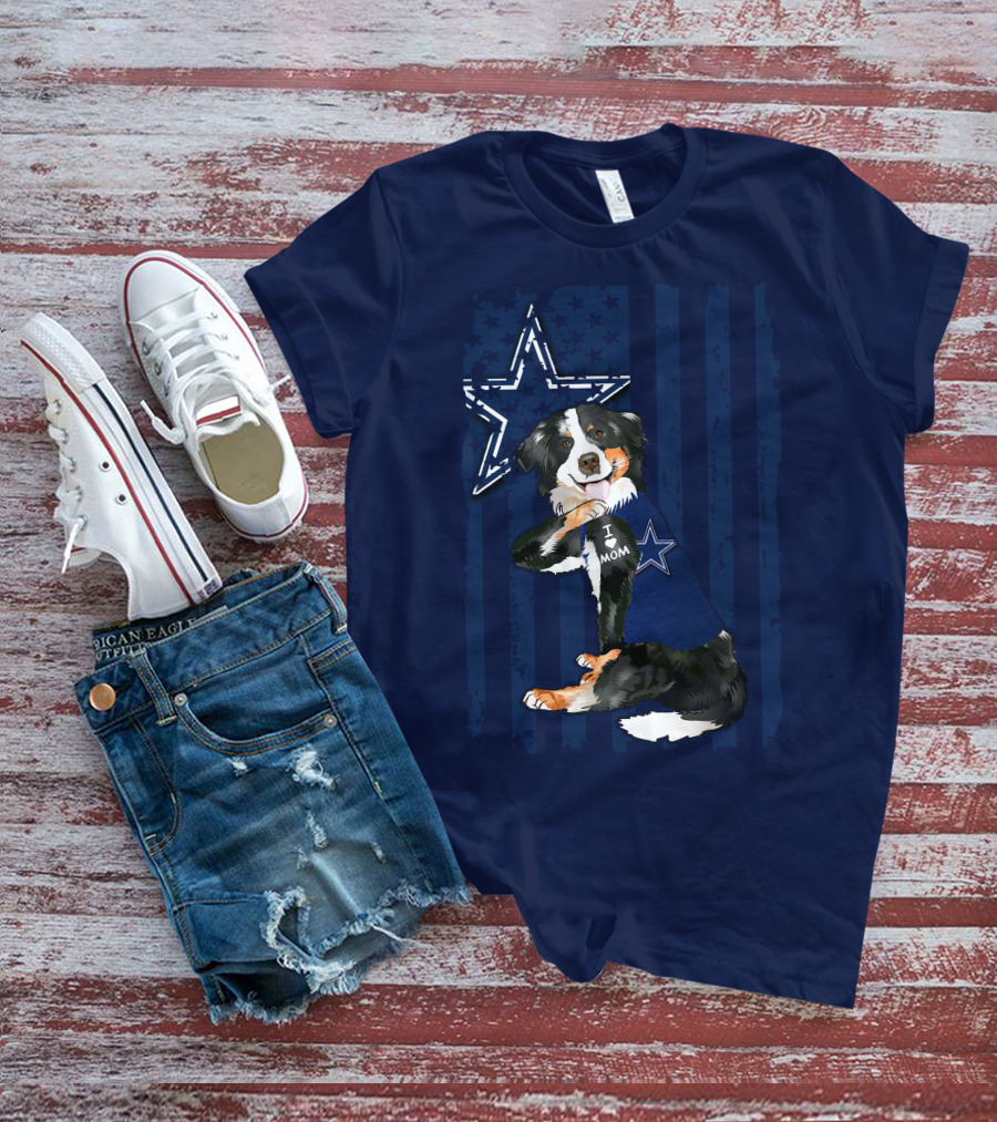 Border Collie I Mom Dallas Cowboys Star T-Shirt
