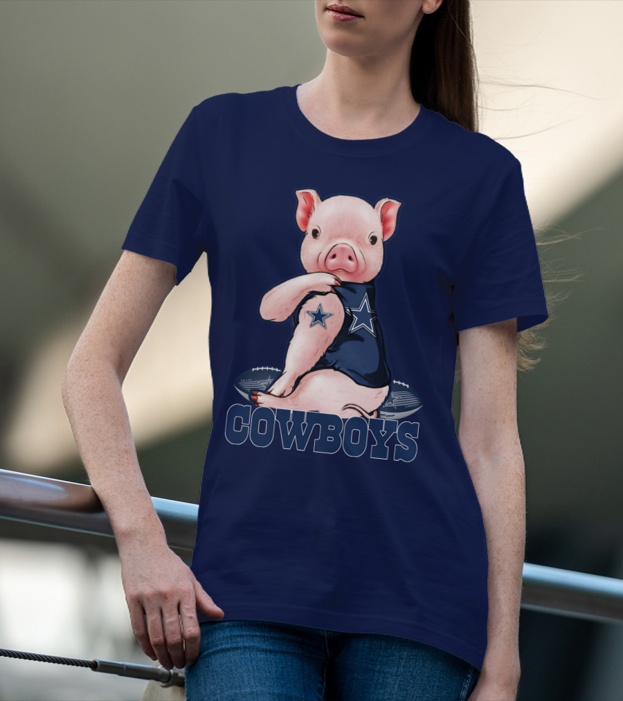 Pig COWBOYS Football Star T-Shirt