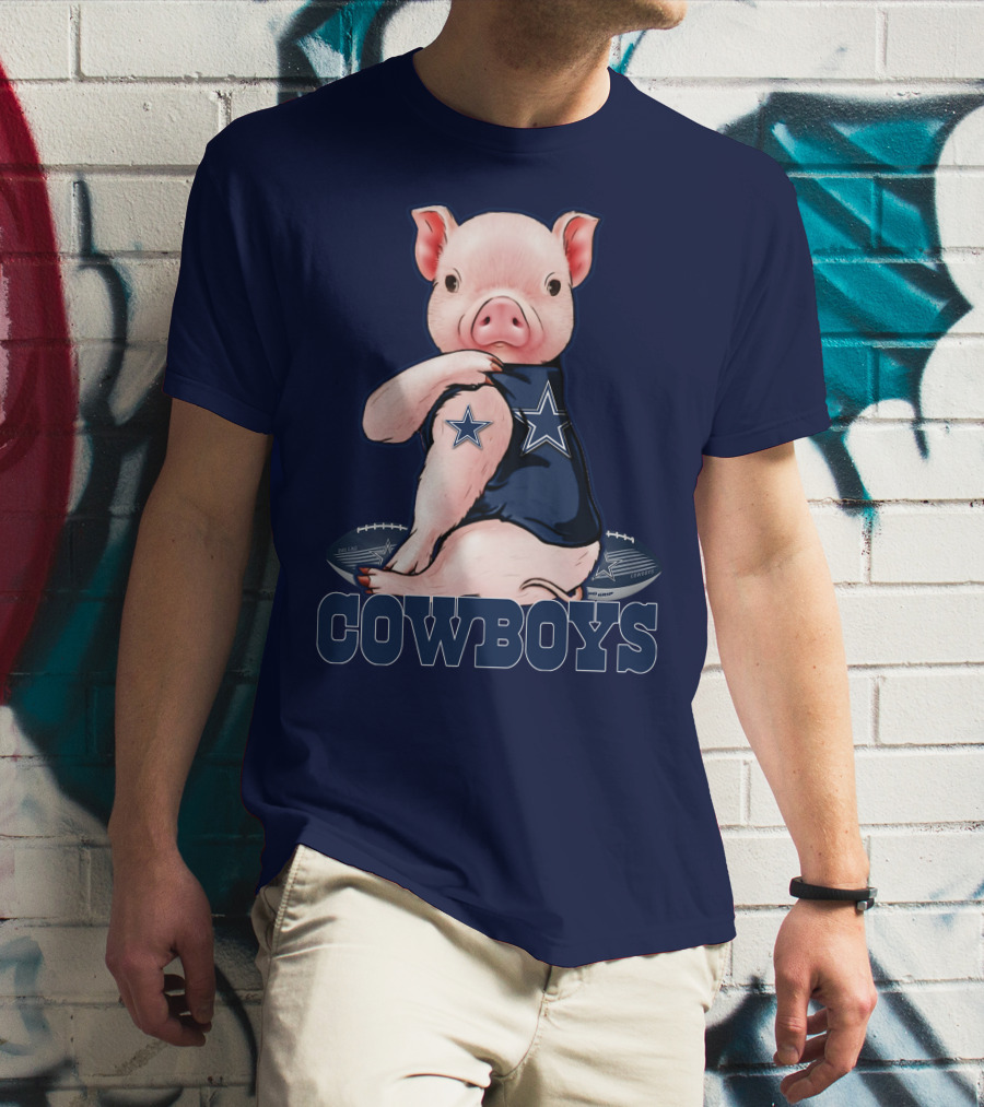 Pig COWBOYS Football Star T-Shirt