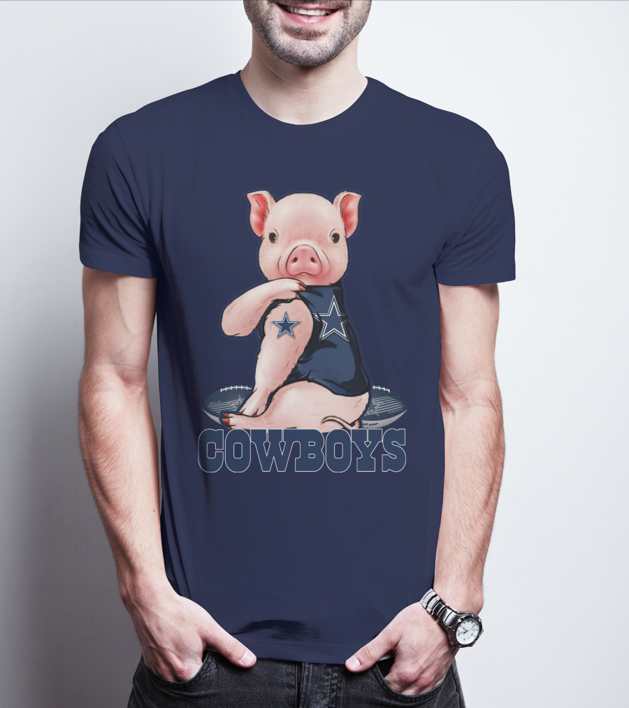 Pig COWBOYS Football Star T-Shirt