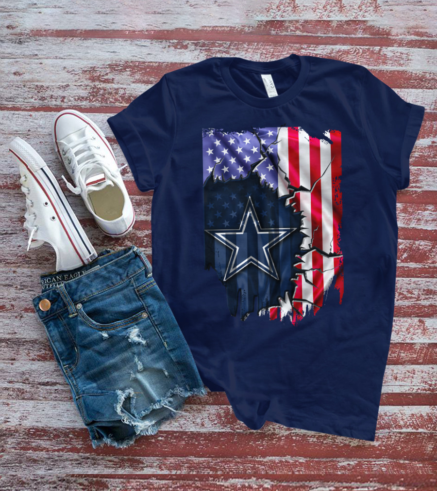 American Flag Dallas Cowboys Star T-Shirt