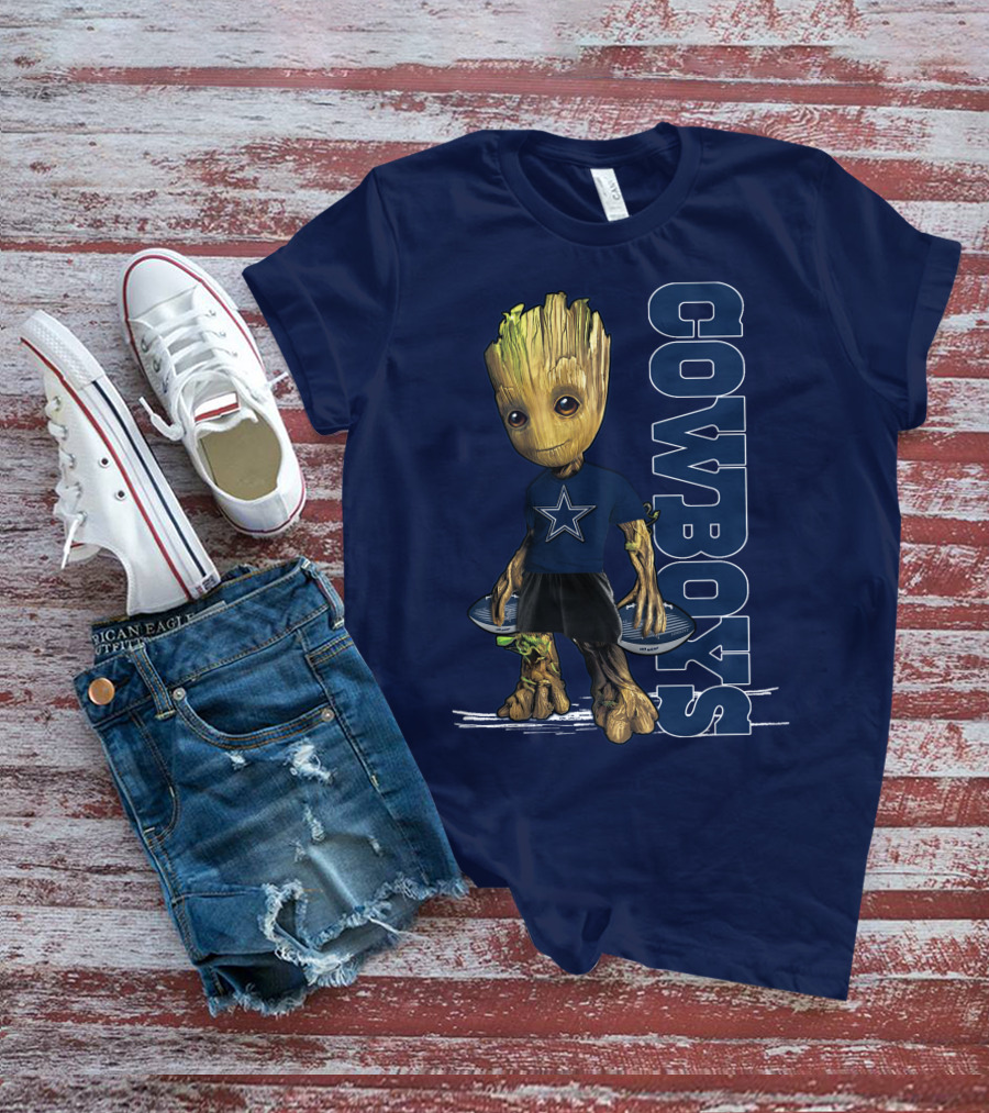 Groot Dallas Cowboys Star Fan T-Shirt