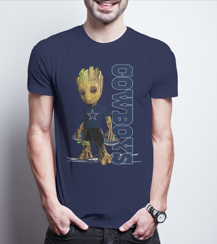 Groot Dallas Cowboys Star Fan T-Shirt